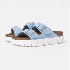 Birkenstock Papillio Arizona Chunky Womens Suede Sandals  - Mineral Blue - UK7.5 EU41 Narrow - female