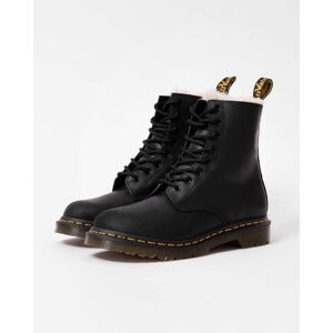 Dr Martens 1460 Serena Wyoming Fur Lined Womens Boot  - Black Burnished Wyoming - UK4 EU37 US6 - female