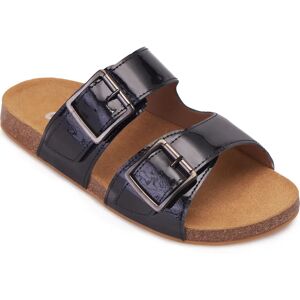 Cosyfeet Capri Extra Roomy Women's Sandals  - Black Patent - Size: 4 XXW