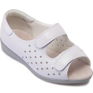 Cosyfeet Connie Extra Roomy Women's Sandals  - Luna White - Size: 4 XXW