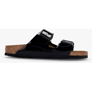 BIRKENSTOCK Arizona Birko-Flor Black Patent Two Bar Mules Colour: Blac - female