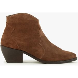 DANIEL Becks Tan Suede Western Ankle Boots Size: 36, Colour: Tan Suede - female