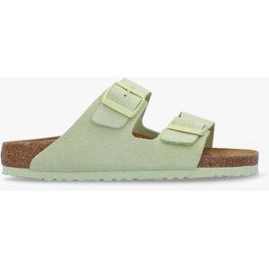 BIRKENSTOCK Arizona Faded Lime Suede Two Bar Mules Size: 42, Colour: G - female