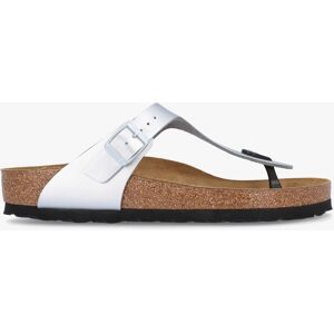 BIRKENSTOCK Gizeh Silver Birko-Flor Sandals Colour: Sle, Size: 38 - female