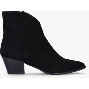 Western Digital Branwell Black Suede Western Ankle Boots Size: 36, Colour: Black Suede - female