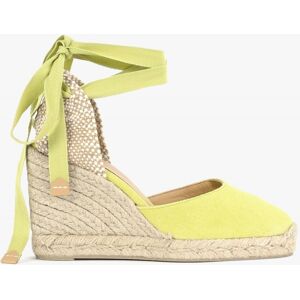 CASTANER Carina Yellow Wedge Espadrilles Size: 37, Colour: Yellow Fabr - female