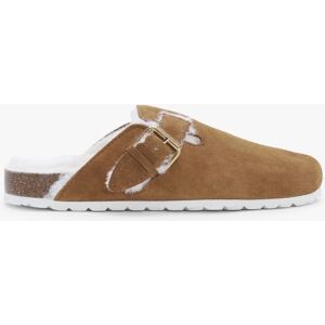 DANIEL Iclog Shearl Tan Suede Clogs Size: 37, Colour: Tan Suede - female