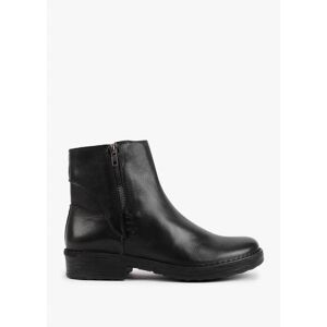 Black Leather Ankle Boots Colour: Black Leather, Size: 40 - female