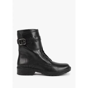Black Leather Cuffed Ankle Boots Colour: Black Leather, Size: 38 - female