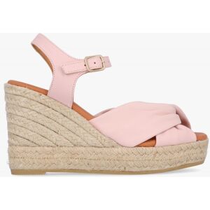 DANIEL Kimberly Pink Leather Knotted Wedge Espadrille Sandals Size: 37 - female