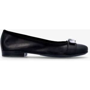 DANIEL Linky Black Leather Embellished Ballet Pumps Colour: Black Leat - female