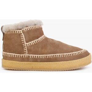 LAIDBACK LONDON Nyuki Crochet Camel Suede Ankle Boots Size: 36, Colour - female