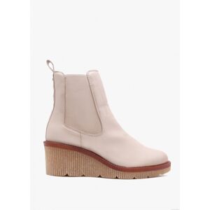 MODA IN PELLE Audyn Cream Leather Wedge Ankle Boots Size: 41, Colour: - female