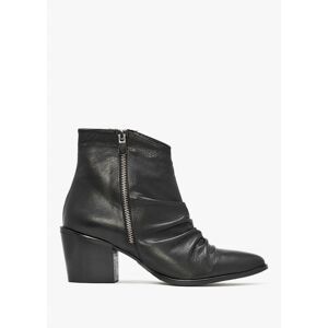 MODA IN PELLE Coralie Black Leather Western Ankle Boots Colour: Black - female
