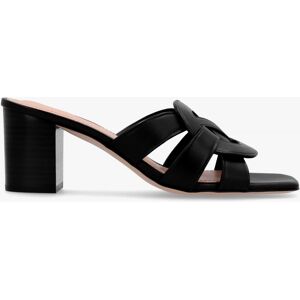 COACH Nikki Black Leather Block Heel Mules Size: 6, Colour: Black Leat - female