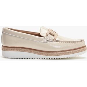 DANIEL Peonie Beige Patent Leather Loafers Colour: Beige Patent, Size: - female