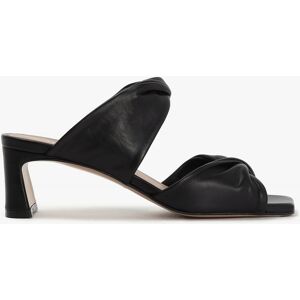 DANIEL Suma Black Leather Twist Strap Mid Heel Mules Colour: Black Lea - female