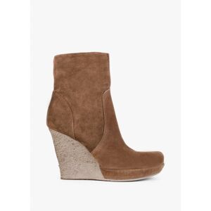 DANIEL Wisest Tan Suede Wedge Ankle Boots Size: 39, Colour: Tan Suede - female