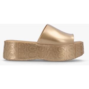 MELISSA x Marc Jacobs Becky Gold Slab Sole Mules Size: 5, Colour: Gold - female