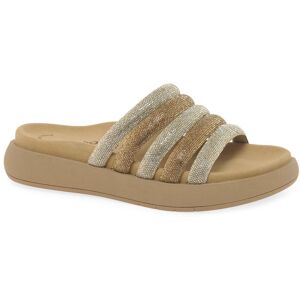 Gabor Abbott Womens Sandals Colour: Gold Combi Sparkle, Size: 7 / 41 7 / 41 - female