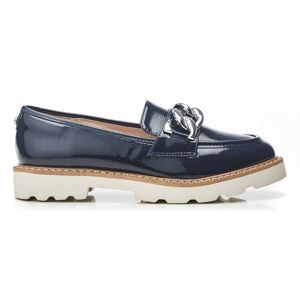 Evella Navy Patent Mocc Croc 38 Size: EU 38 / UK 5