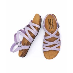 Purple Ankle Strap Cork Sandals   Size 6.5   Ginger Ale Waxy Moshulu - 6.5