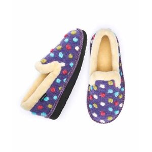 Purple Classic Colourful Spotty Slippers   Size 4   Peanut Brittle Moshulu - 4