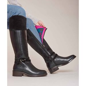 Black Classic Heeled Leather Riding Boots Women's   Size 6.5   Cassatt Moshulu - 6.5