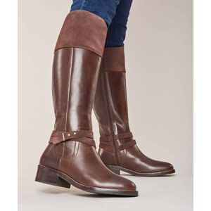 Brown Classic Heeled Leather Riding Boots Women's   Size 5   Cassatt Moshulu - 5