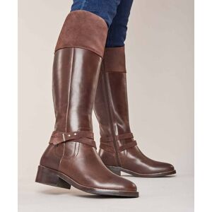 Brown Classic Heeled Leather Riding Boots Women's   Size 7   Cassatt Moshulu - 7