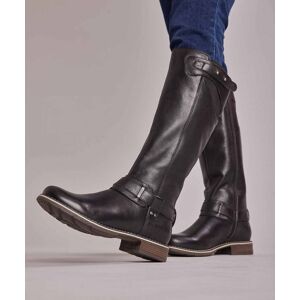 Black Classic Leather Long Boots Women's   Size 4   Mistletoe Moshulu - 4