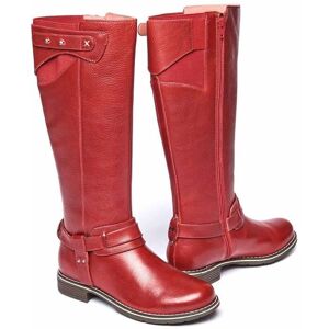 Red Classic Leather Long Boots Women's   Size 6.5   Mistletoe Moshulu - 6.5