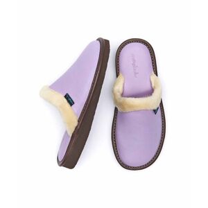 Purple Classic Leather Mule Slippers   Size 4   Adele 2 Moshulu - 4