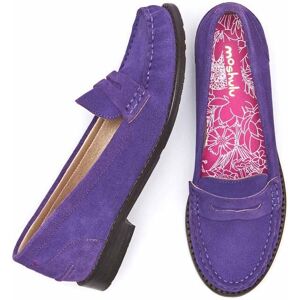 Purple Classic Suede Penny Loafers Women's   Size 6.5   Petrel Suede Moshulu - 6.5