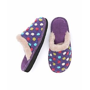 Purple Colourful Spotty Mule Slippers   Size 6.5   Malia 2 Moshulu - 6.5