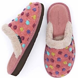 Pink Colourful Spotty Mule Slippers   Size 4   Malia 2 Moshulu - 4