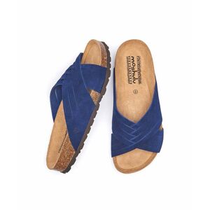 Blue Crossover Cork Footbed Sandals   Size 4   Minnis Moshulu - 4