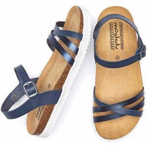 Blue Crossover Strap Cork Sandals   Size 9   Elmer Moshulu - 9