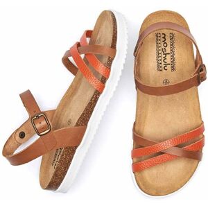 Brown Crossover Strap Cork Sandals   Size 9   Elmer Moshulu - 9