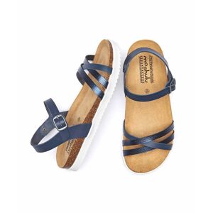 Blue Crossover Strap Cork Sandals   Size 6.5   Elmer Moshulu - 6.5
