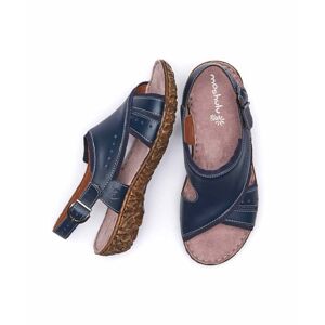Blue Cushioned Leather Sandals   Size 5   Souk Moshulu - 5