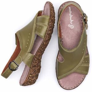 Green Cushioned Leather Sandals   Size 3   Souk Moshulu - 3