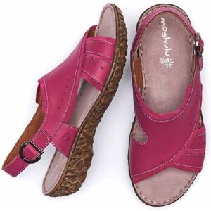 Pink Cushioned Leather Sandals   Size 4   Souk Moshulu - 4