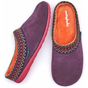 Purple Embroidered Turkish Mule Slippers   Size 3   Anvik Moshulu - 3