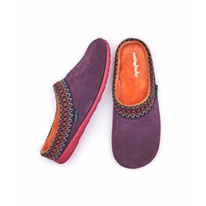 Purple Embroidered Turkish Mule Slippers   Size 6.5   Anvik Moshulu - 6.5