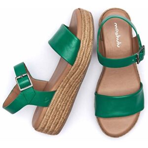 Green Espadrille Flatform Sandals   Size 5   Balos Moshulu - 5