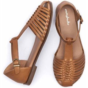 Brown Fisherman Style Leather Sandals Women's   Size 3   Tunstall Moshulu - 3