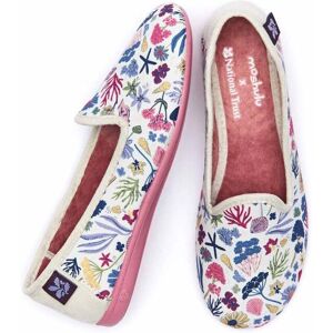 White Wembury Print Fulmar Ballerina Slippers   Size 7   Fulmar Moshulu - 7