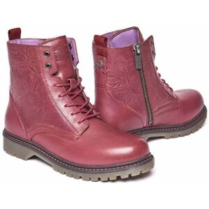 Pink Ladies' Embossed Lace-Up Worker Boots   Size 3   Fiord 3 Moshulu - 3