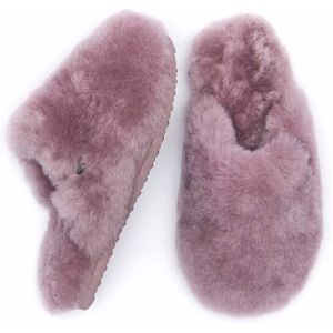 Pink Ladies' Fluffy Sheepskin Mule Slipper   Size 9   Maberley Moshulu - 9